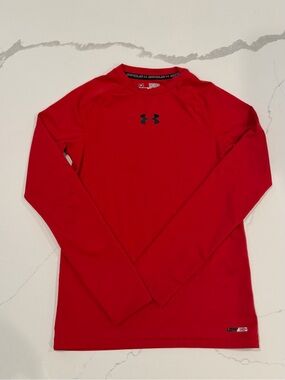 Under Armour Boys Red Long Sleeve Compression Shirt